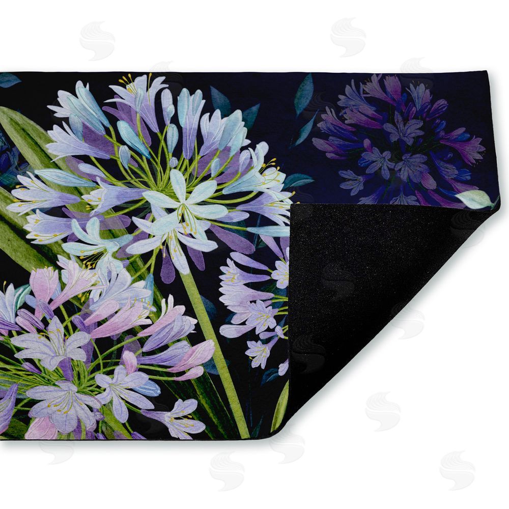 Nicole Tamarin | Midnight Garden Flowers Non-Woven Door Mat