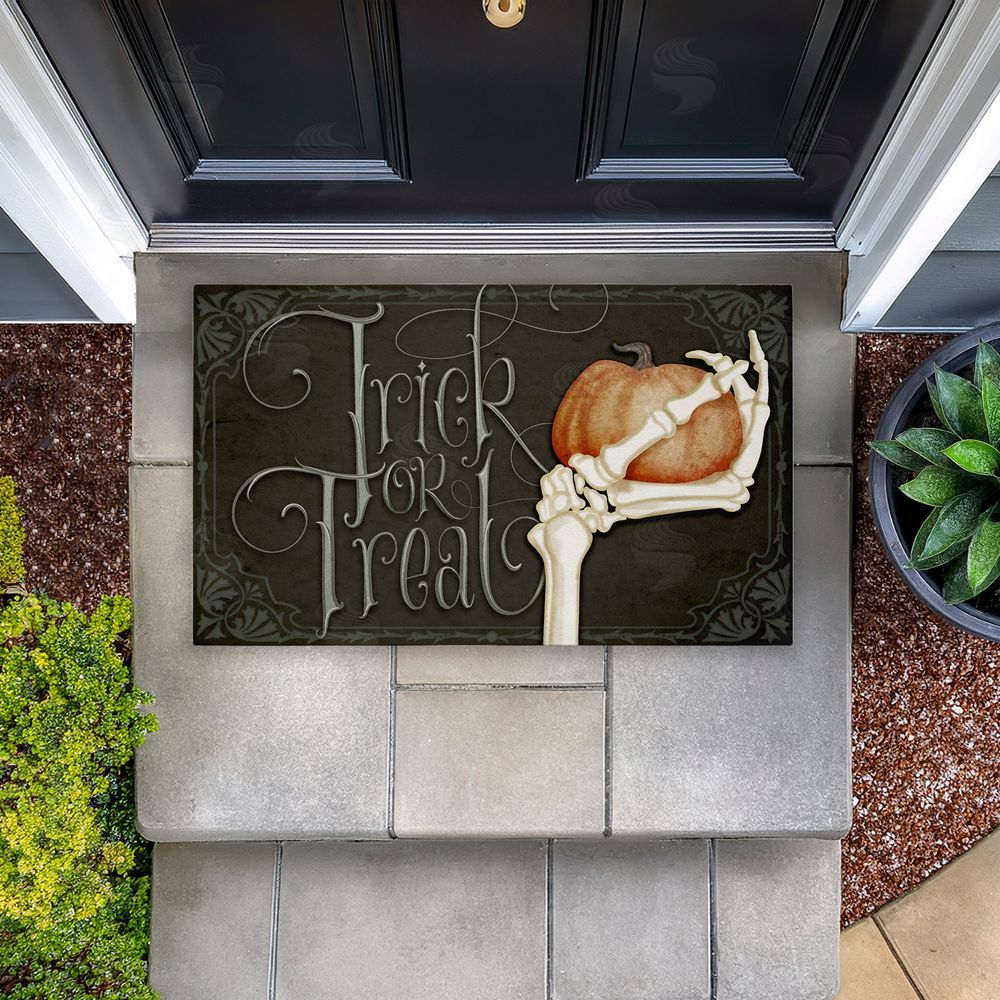 Nicole Tamarin | Trick Or Treat Skeleton Hand Non-Woven Door Mat