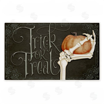 Nicole Tamarin | Trick Or Treat Skeleton Hand Non-Woven Door Mat