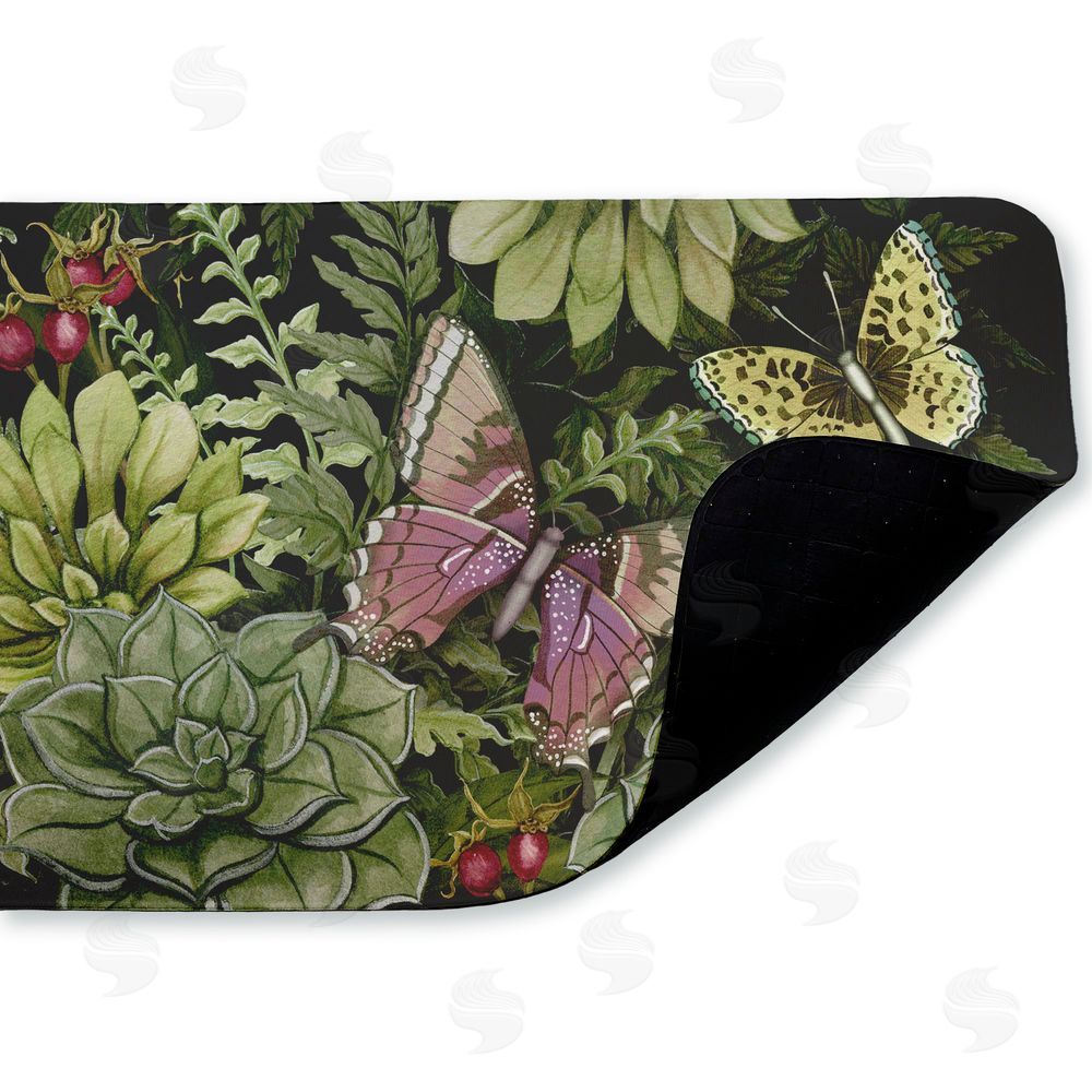 Nicole Tamarin | Dark Succulents Midnight Garden Anti-Fatigue Mat