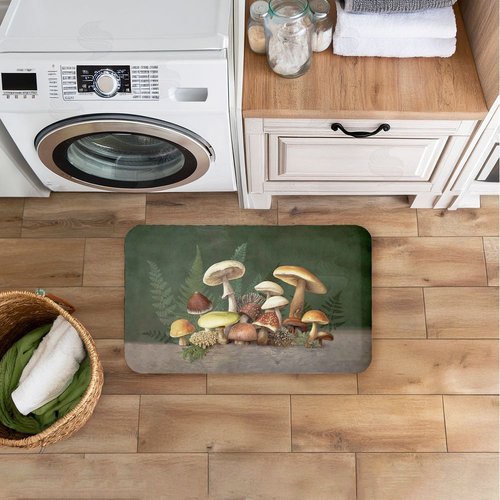 Tim Coffey | Mushrooms & Ferns on Green Anti-Fatigue Mat