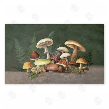 Tim Coffey | Mushrooms & Ferns on Green Non-Woven Door Mat