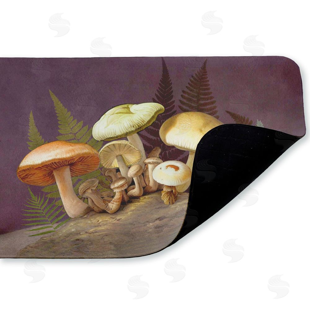 Tim Coffey | Mushrooms & Ferns on Purple Anti-Fatigue Mat