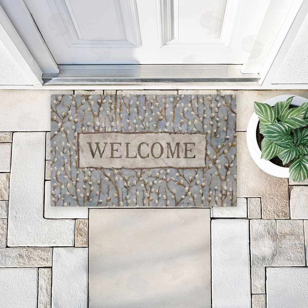 Tim Coffey | Pussywillow Welcome Pattern Non-Woven Door Mat