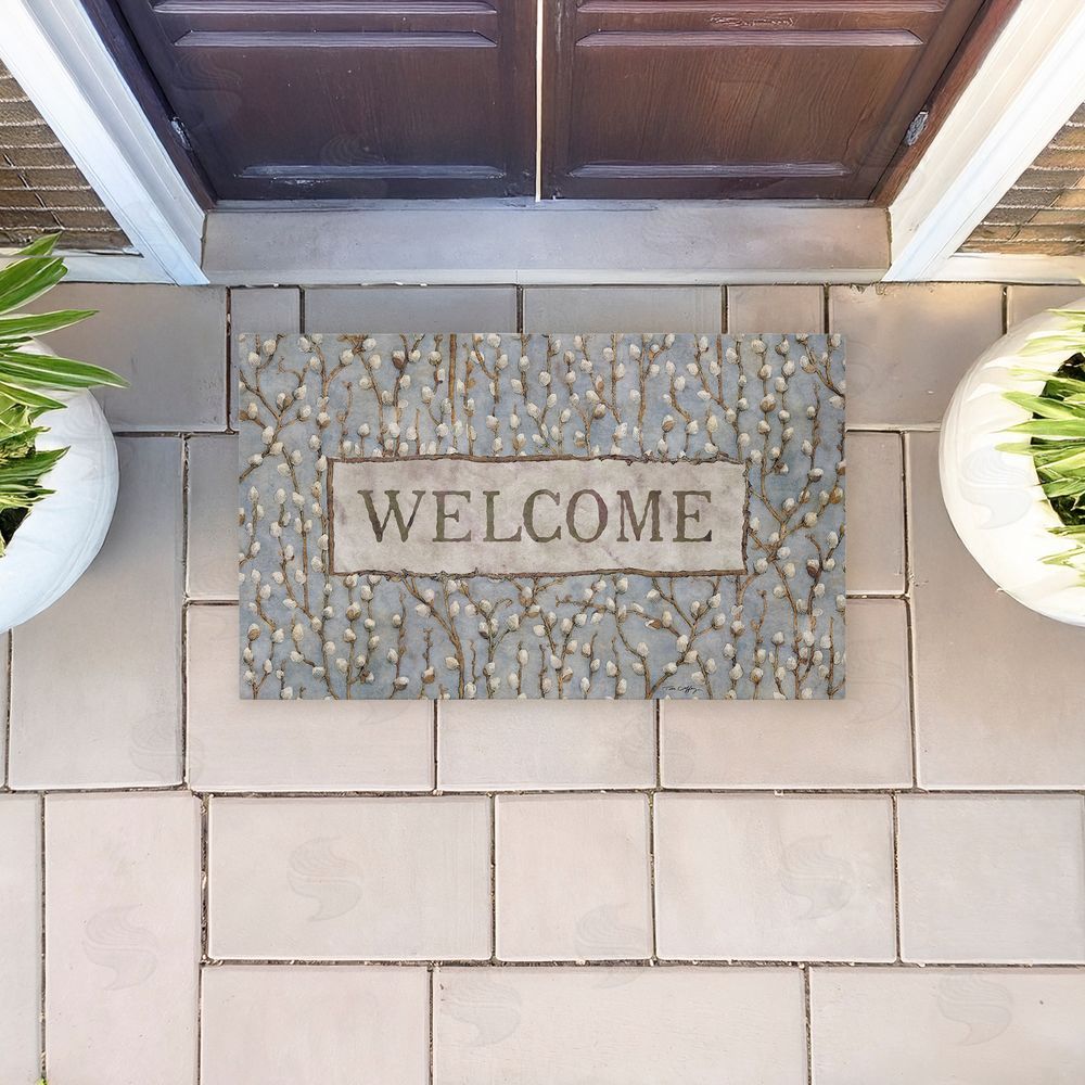 Tim Coffey | Pussywillow Welcome Pattern Non-Woven Door Mat