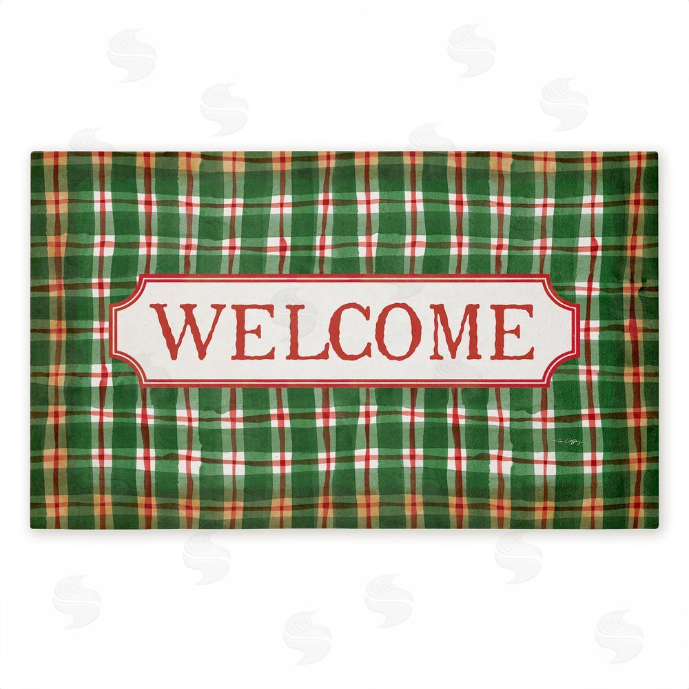 Tim Coffey | Winter Plaid Cabin Welcome Non-Woven Door Mat