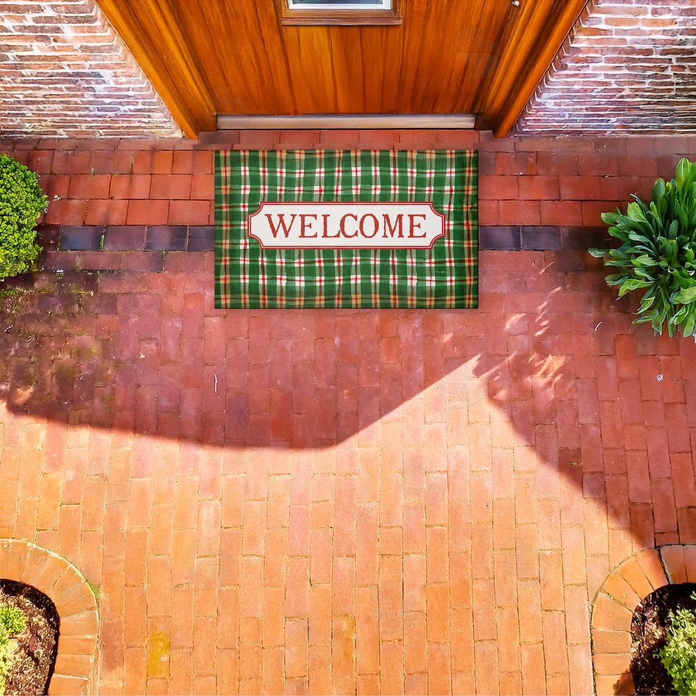 Tim Coffey | Winter Plaid Cabin Welcome Non-Woven Door Mat