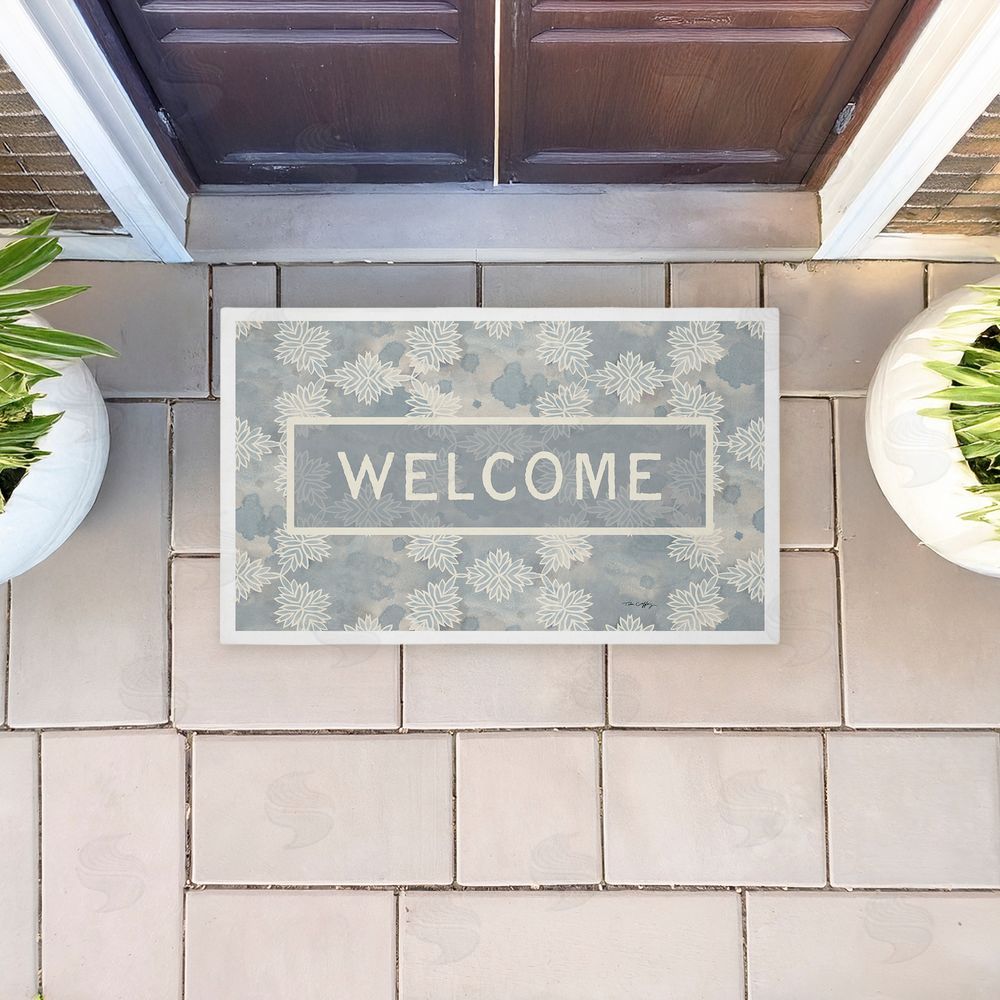 Tim Coffey | Crystal Pattern Damask Welcome Non-Woven Door Mat