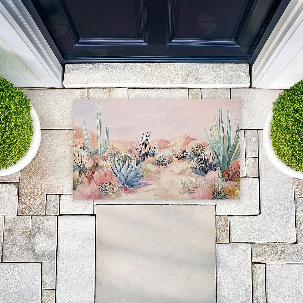 Ramona Murdock | Desert Wonderland Cacti Non-Woven Door Mat