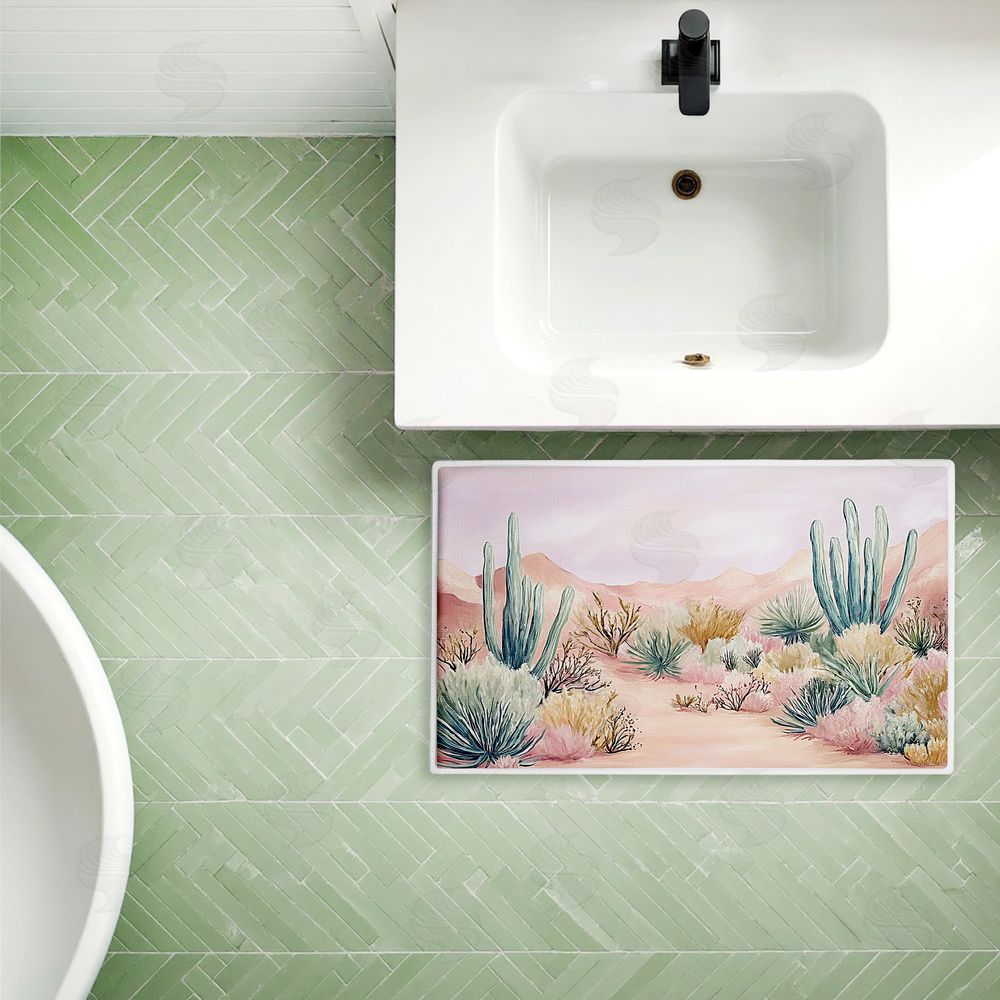 Ramona Murdock | Sandy Desert Wonderland Plush Bath Mat