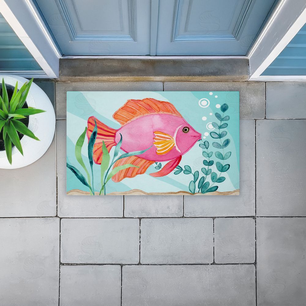 Audrey Jeanne Roberts | Fun Bright Fish Underwater Non-Woven Door Mat