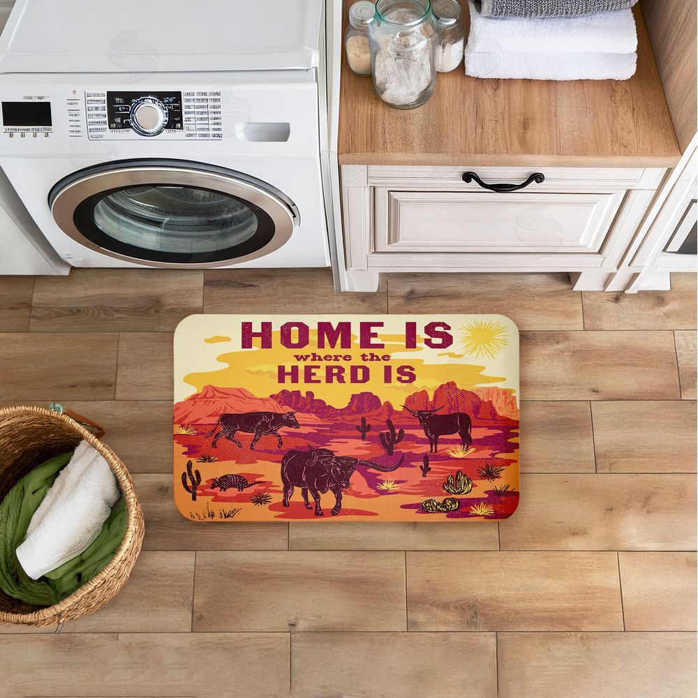 Diane Labombarbe | Where The Herd Is Desert Scene Anti-Fatigue Mat