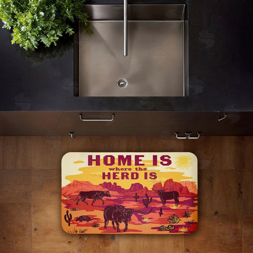 Diane Labombarbe | Where The Herd Is Desert Scene Anti-Fatigue Mat