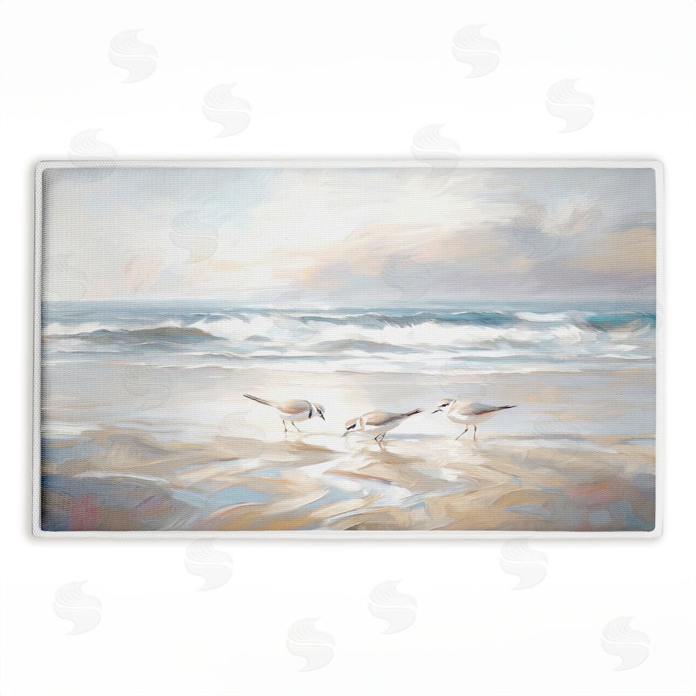Ramona Murdock | Blue Haven Bay Birds Plush Bath Mat