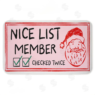 JJ Design House LLC | Pink Nice List Ticket Anti-Fatigue Mat