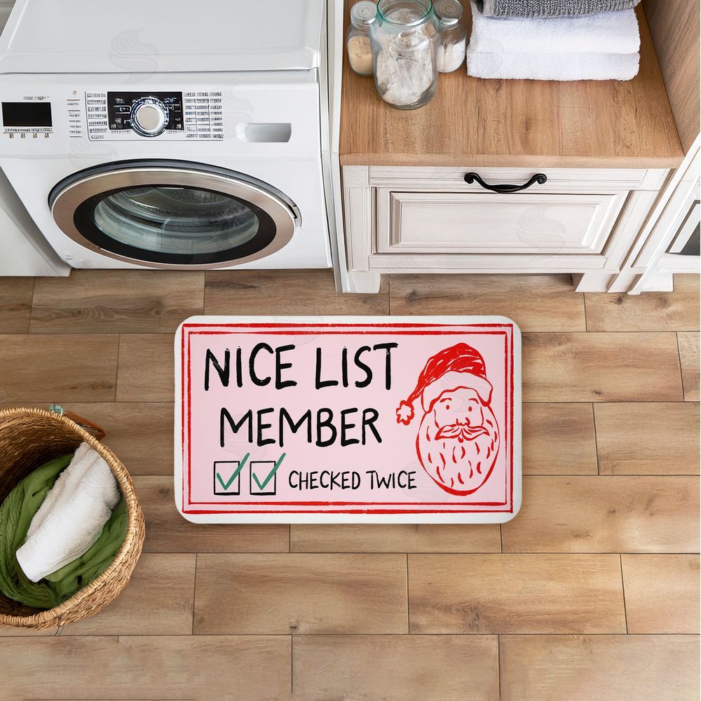 JJ Design House LLC | Pink Nice List Ticket Anti-Fatigue Mat