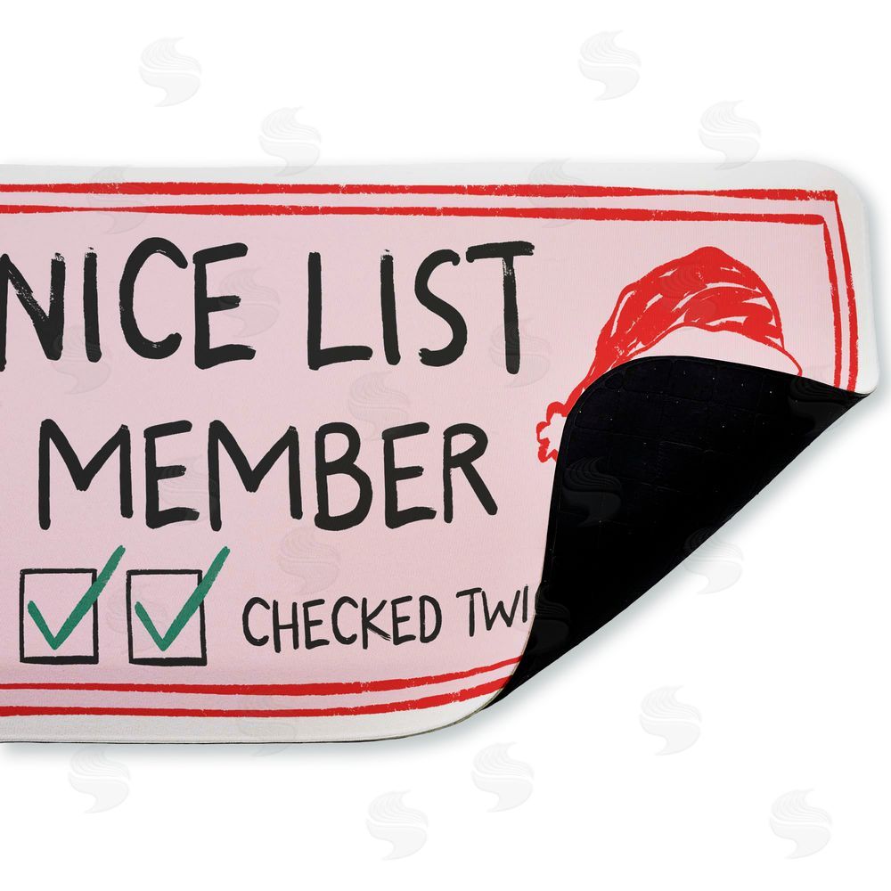 JJ Design House LLC | Pink Nice List Ticket Anti-Fatigue Mat