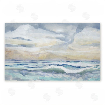 Audrey Jeanne Roberts | Tranquil Watercolor Waves Non-Woven Door Mat