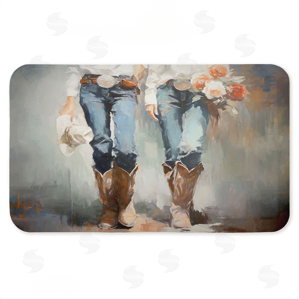 Ramona Murdock | I'll Be Me Floral Cowgirl Anti-Fatigue Mat