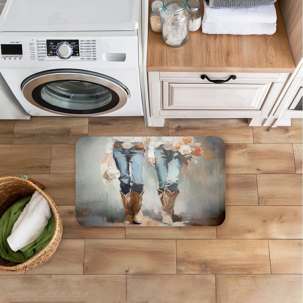 Ramona Murdock | I'll Be Me Floral Cowgirl Anti-Fatigue Mat
