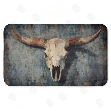 Nina Blue | Dark Vintage Cow Skull Anti-Fatigue Mat