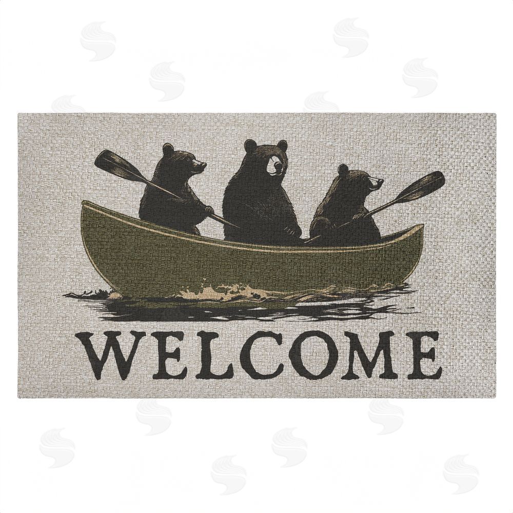 Jim Baldwin | Welcome Rowing Bears Faux Sisal Door Mat