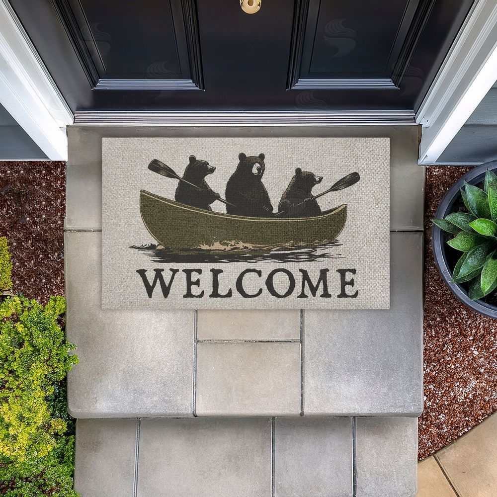 Jim Baldwin | Welcome Rowing Bears Faux Sisal Door Mat