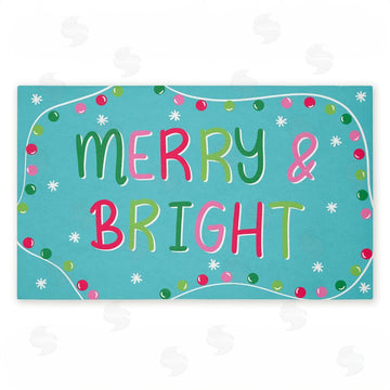 Emily Cromwell | Merry & Bright with Baubles Non-Woven Door Mat