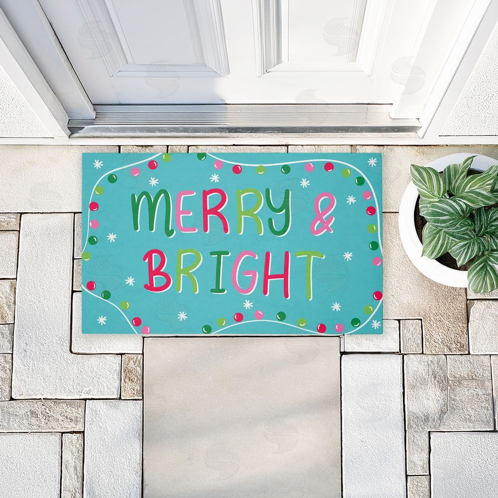Emily Cromwell | Merry & Bright with Baubles Non-Woven Door Mat