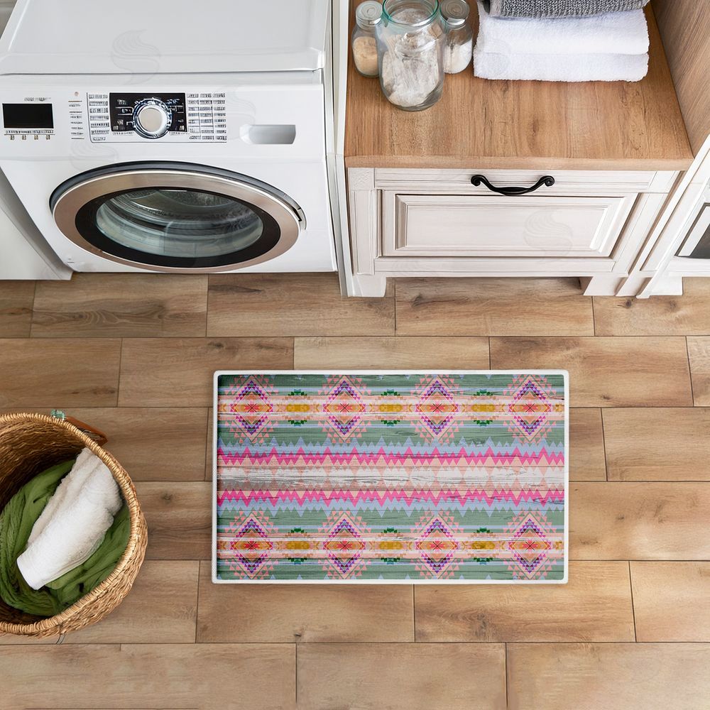 Jennifer Ellory | Bright Shabby Chic Boho Plush Bath Mat