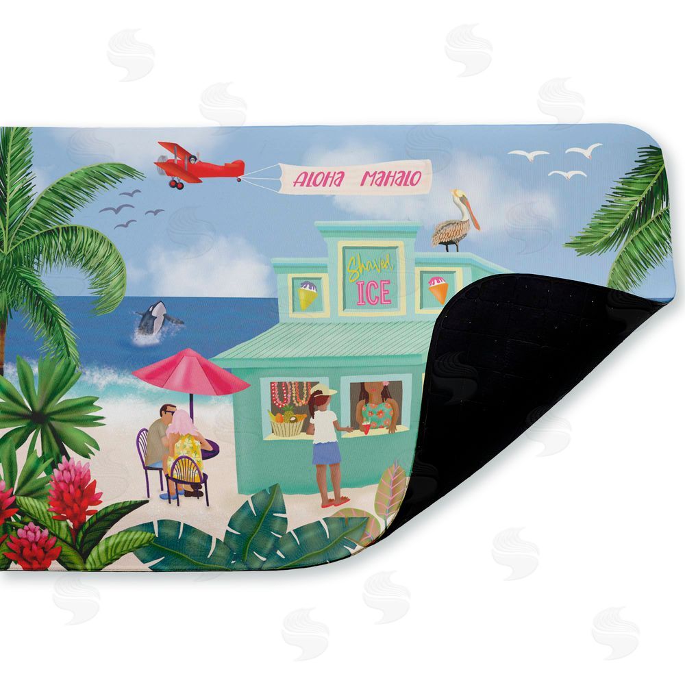 Darlene Seale | Aloha Island Beach Scene Anti-Fatigue Mat