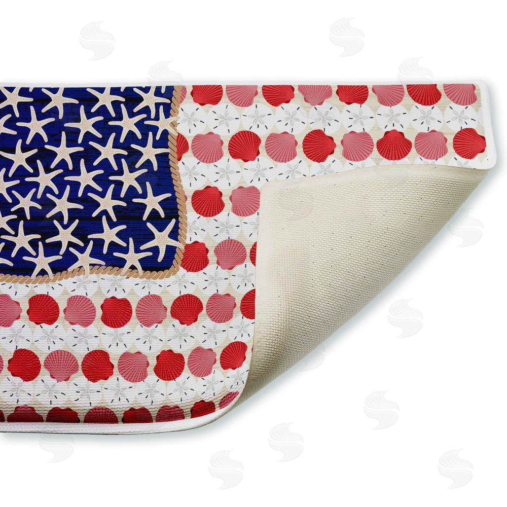 Arrolynn Weiderhold | Nautical Vibe Flag Plush Bath Mat