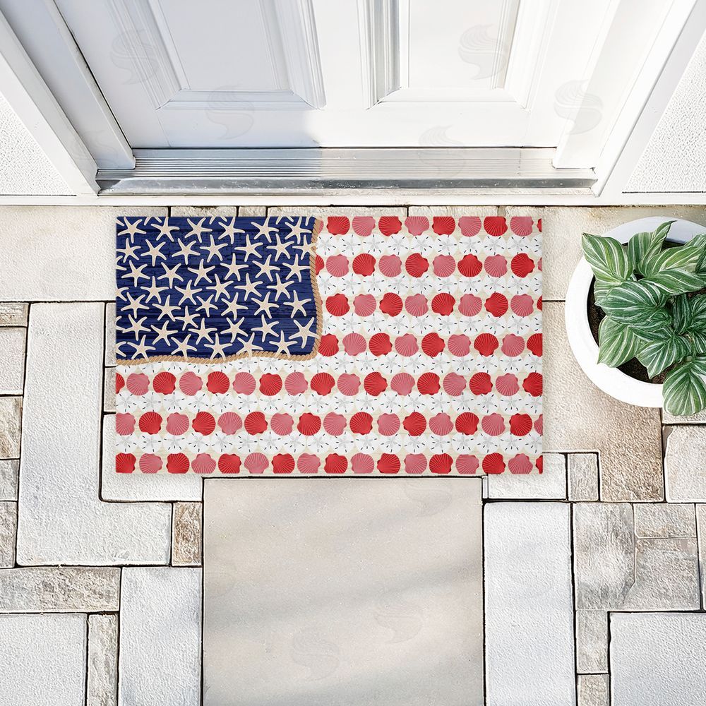 Arrolynn Weiderhold | Nautical Vibe Flag Non-Woven Door Mat