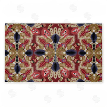 Darlene Seale | Feather Kaleidoscope Fractal Non-Woven Door Mat