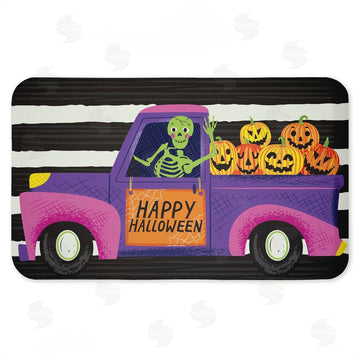 Arrolynn Weiderhold | Happy Halloween Skeleton Driver Anti-Fatigue Mat