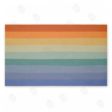 Darlene Seale | Rainbow Stripes Gradient Non-Woven Door Mat