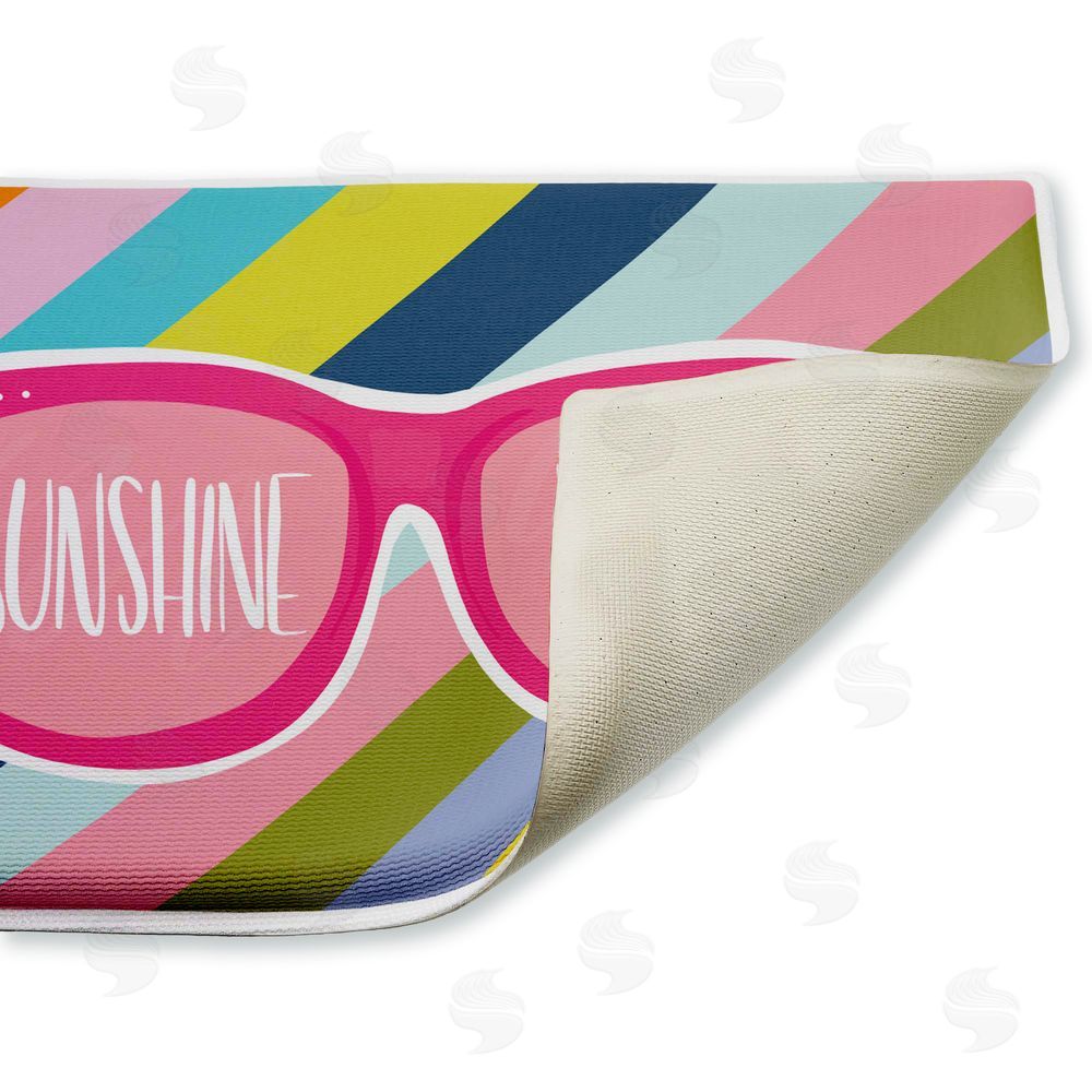 Emily Cromwell | Sunshine Vibes Sunglasses Plush Bath Mat