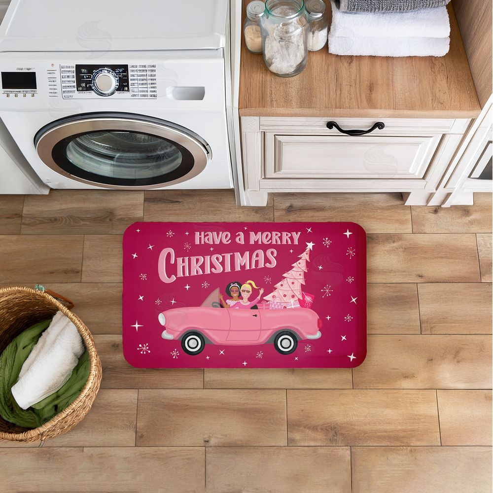 Darlene Seale | Midcentury Pink Christmas Anti-Fatigue Mat