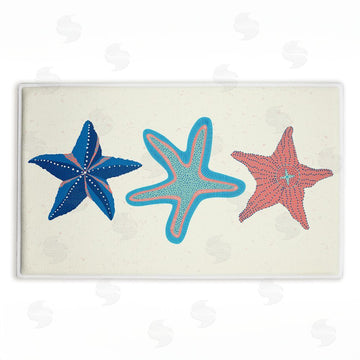 Darlene Seale | Coastal Americana Starfish Plush Bath Mat