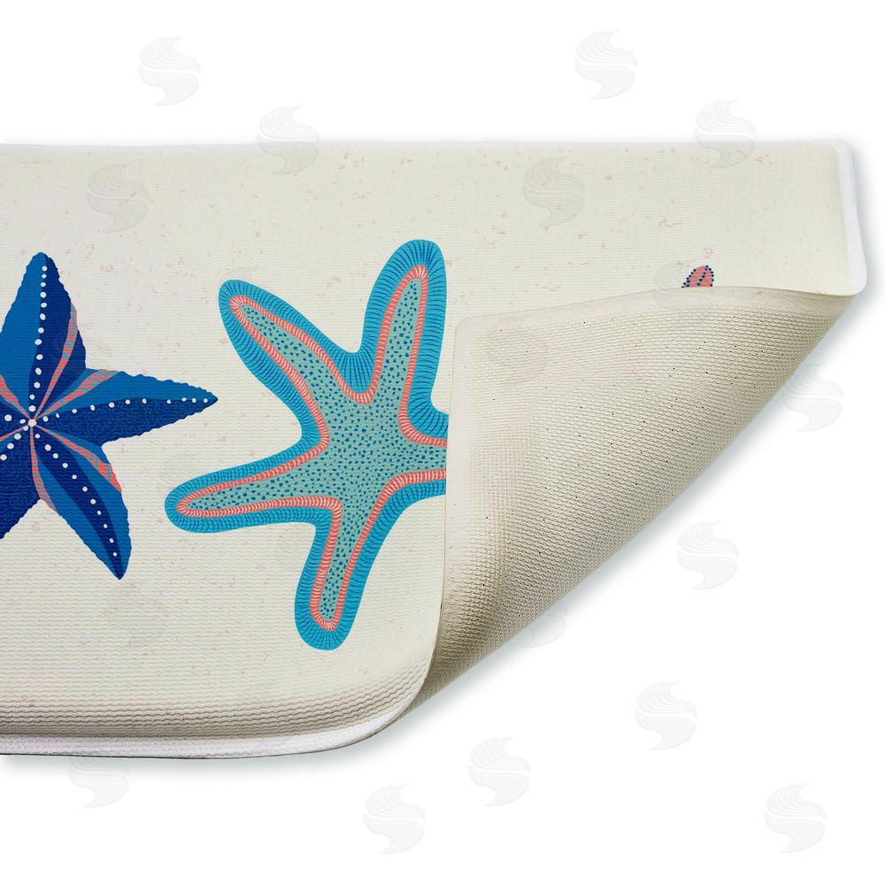Darlene Seale | Coastal Americana Starfish Plush Bath Mat