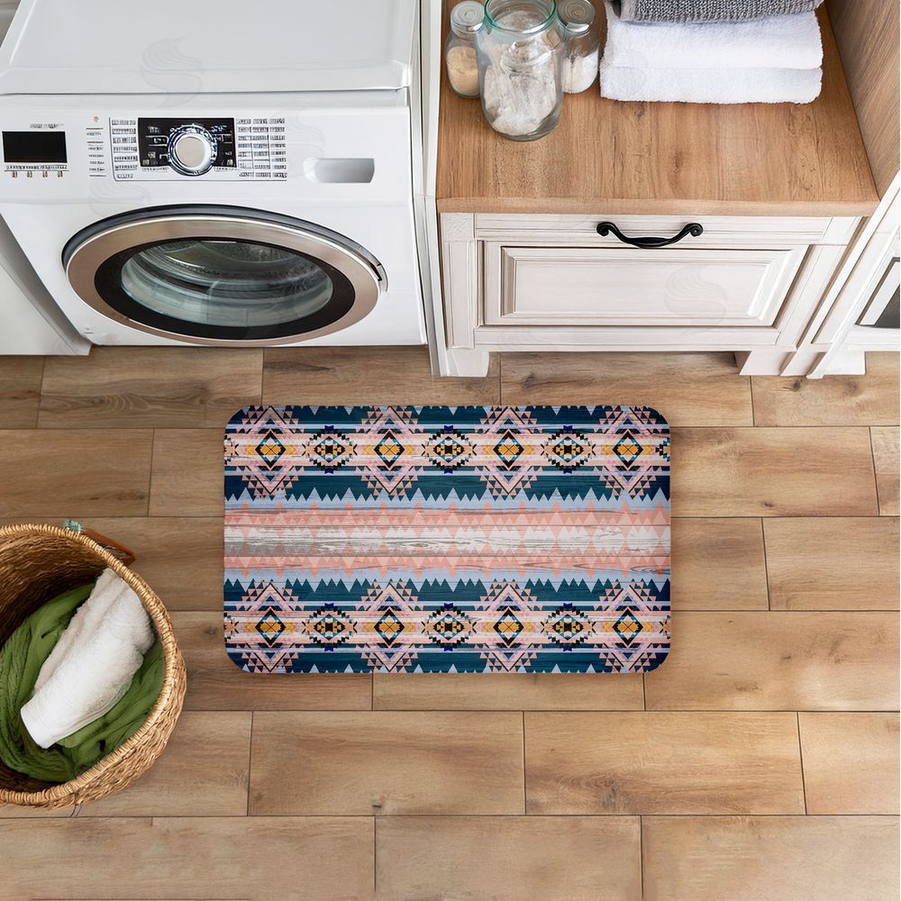 Jennifer Ellory | Geometric Boho Vibe Stripes Anti-Fatigue Mat