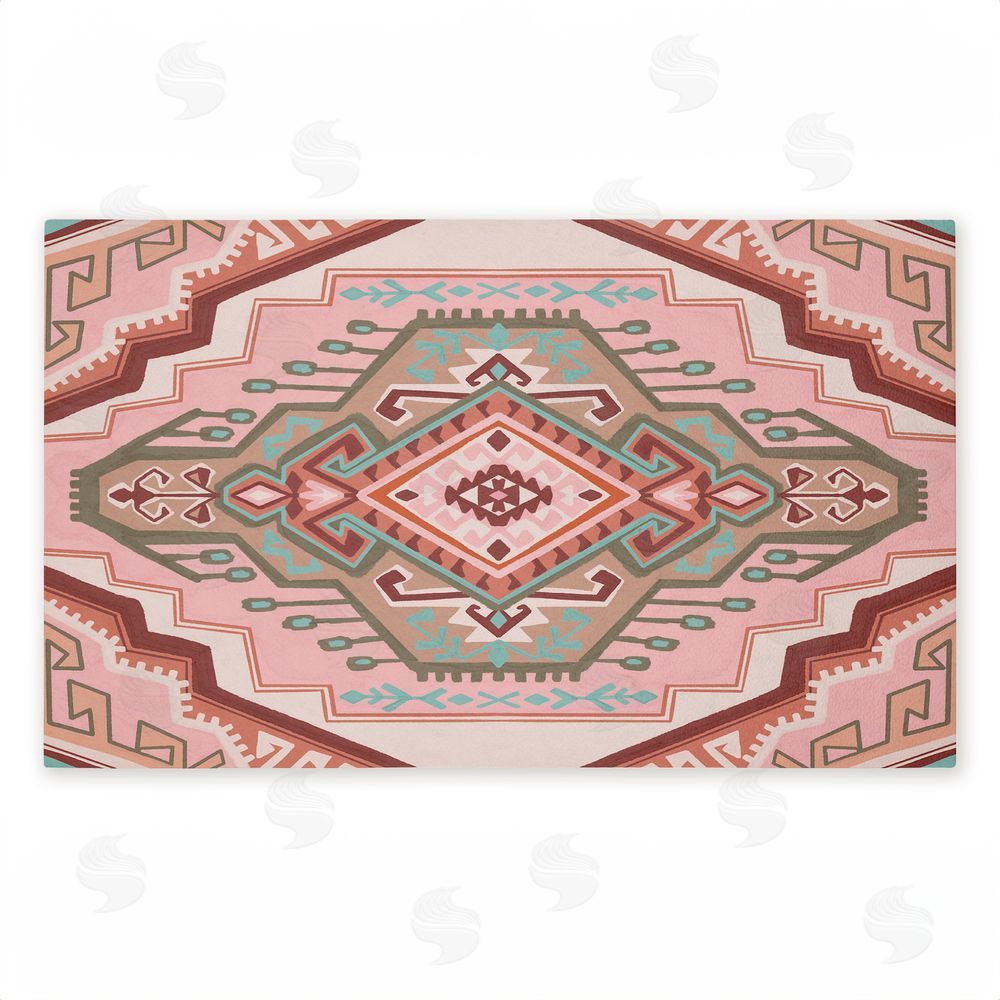 Corinne Lent | Terracotta Dreams Pink Boho Non-Woven Door Mat