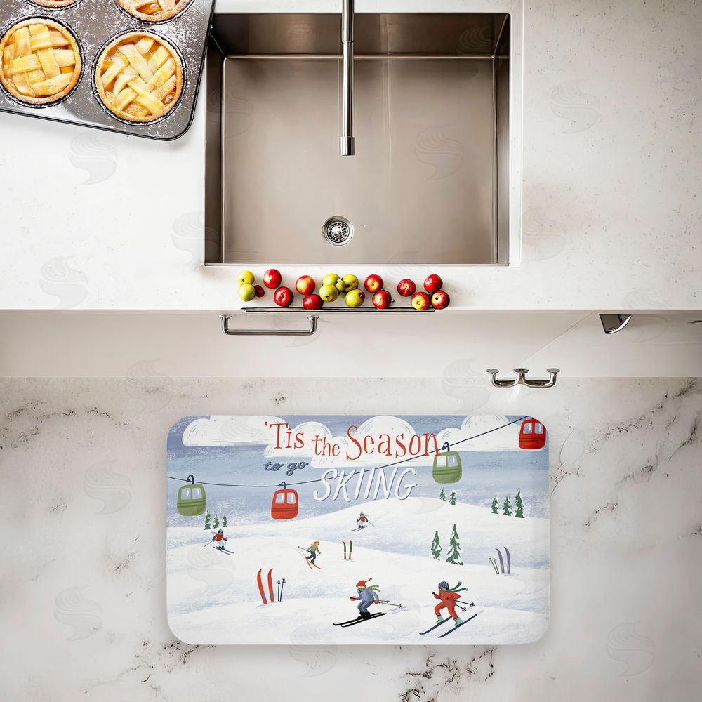 Caverly Smith | Tis The Season Ski Slopes Anti-Fatigue Mat