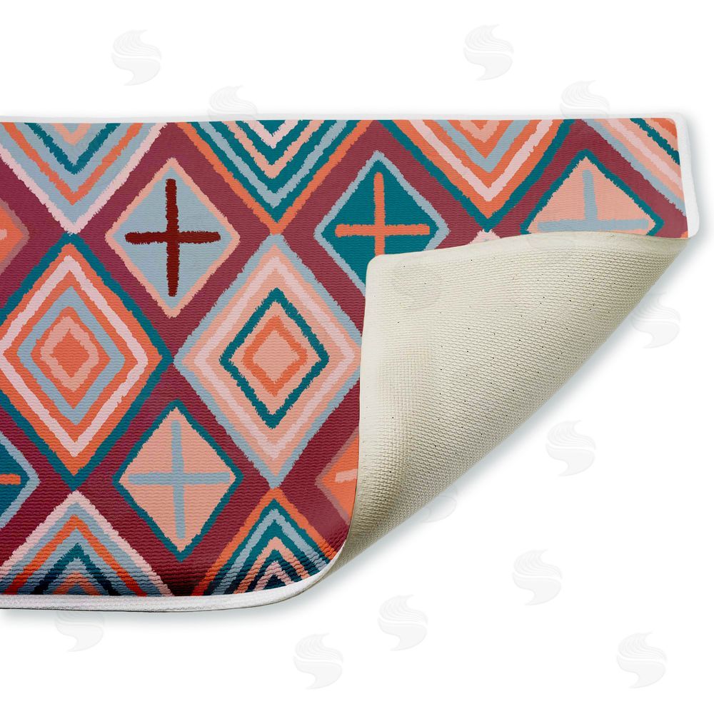 Darlene Seale | Bold Geometric Patterns Plush Bath Mat