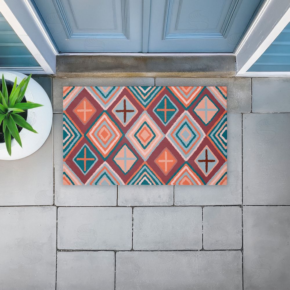 Darlene Seale | Bold Geometric Patterns Non-Woven Door Mat