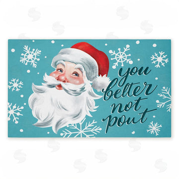 Caverly Smith | Better Not Pout Antique Santa Non-Woven Door Mat