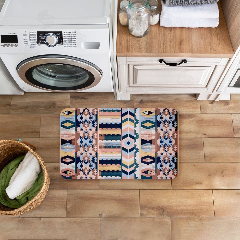 Jennifer Ellory | Subtle Boho Geometrics Anti-Fatigue Mat