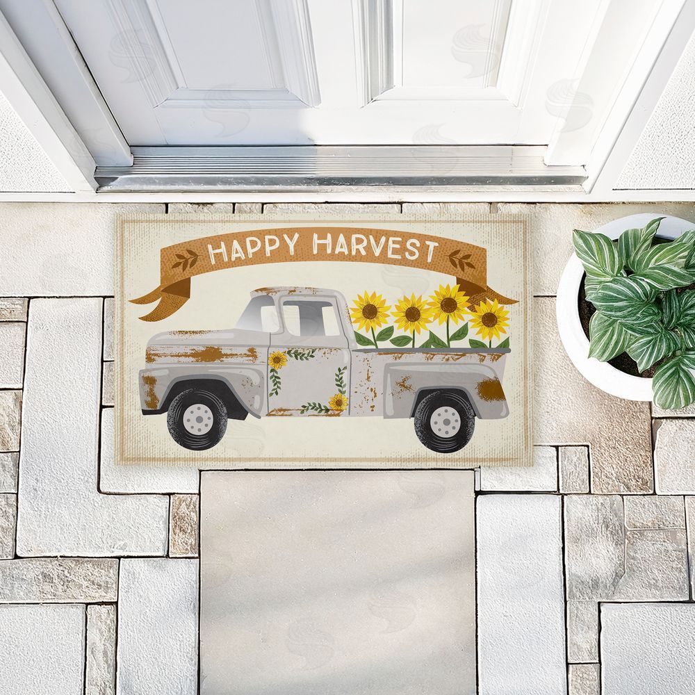 Arrolynn Weiderhold | Happy Harvest Fall Truck Non-Woven Door Mat