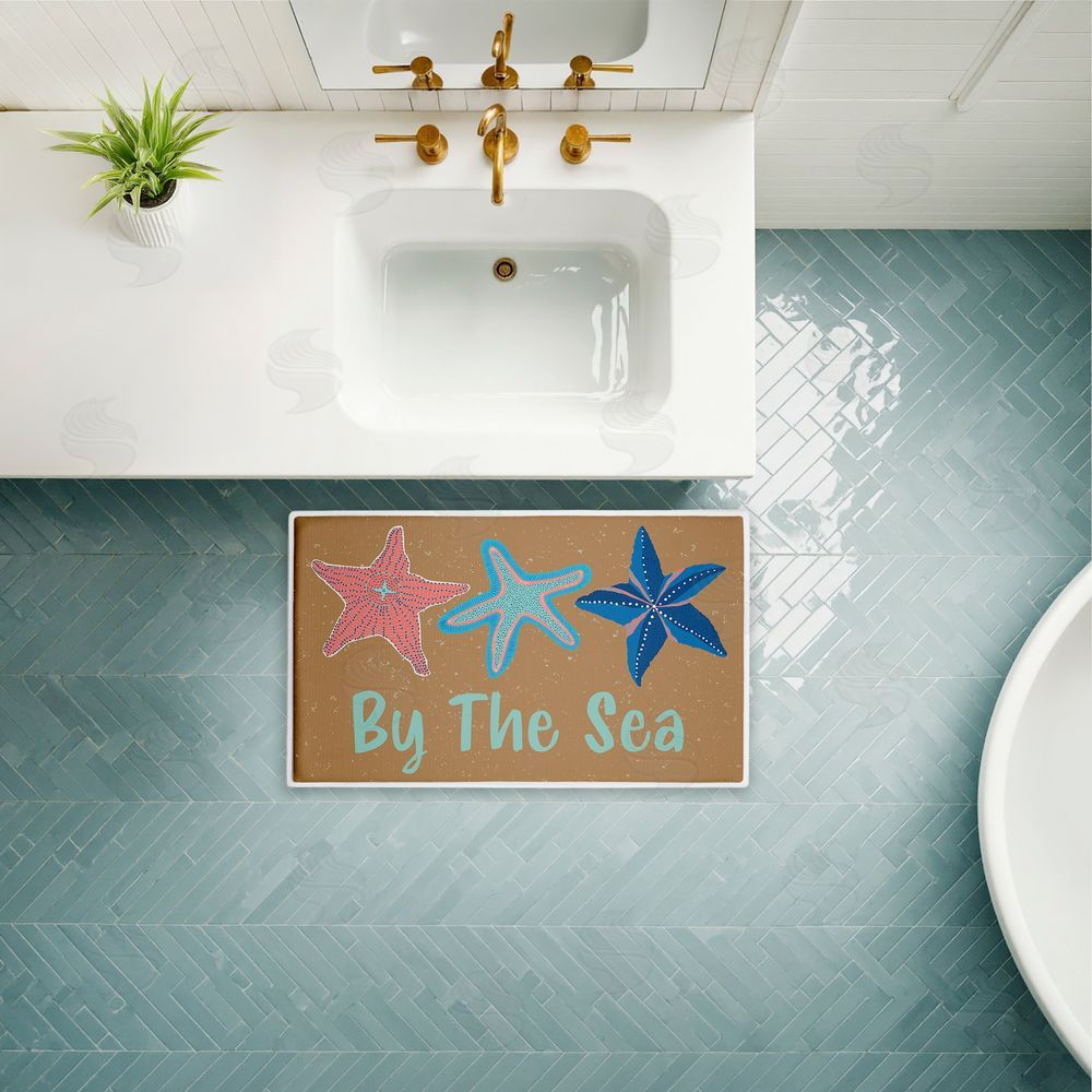 Darlene Seale | By The Sea Starfish Plush Bath Mat