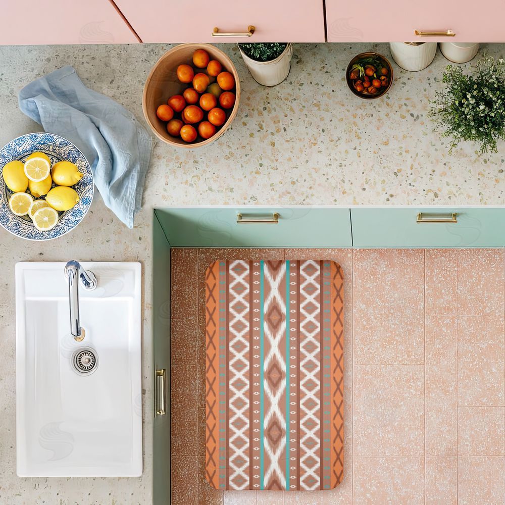 Angela Nickeas | Earthy Boho Pattern Anti-Fatigue Mat